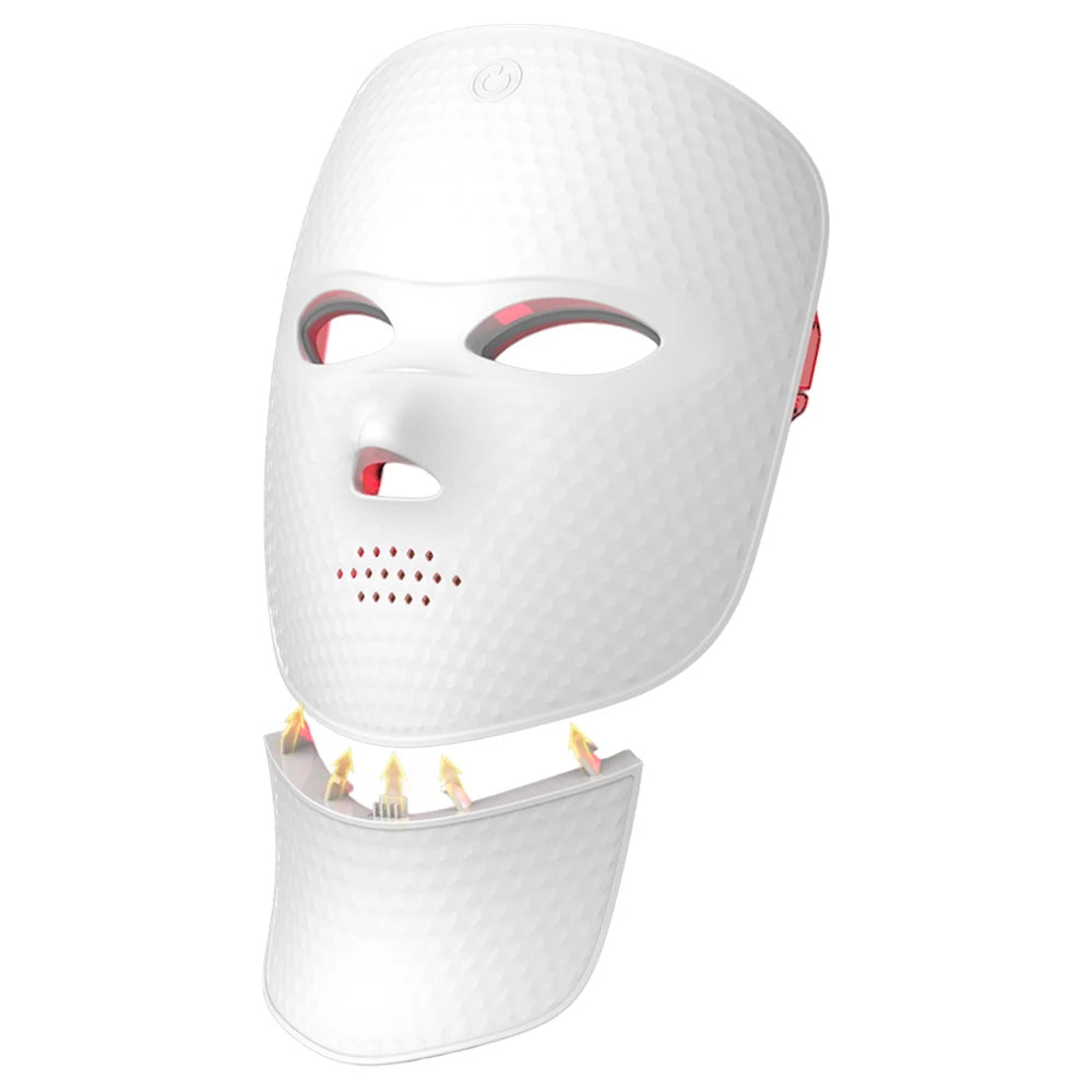 Wireless LED Face, & Neck Mask, Anti Aging Rejuvenation, Tighten Face, Neck Lifting, Whitening Beauty Device