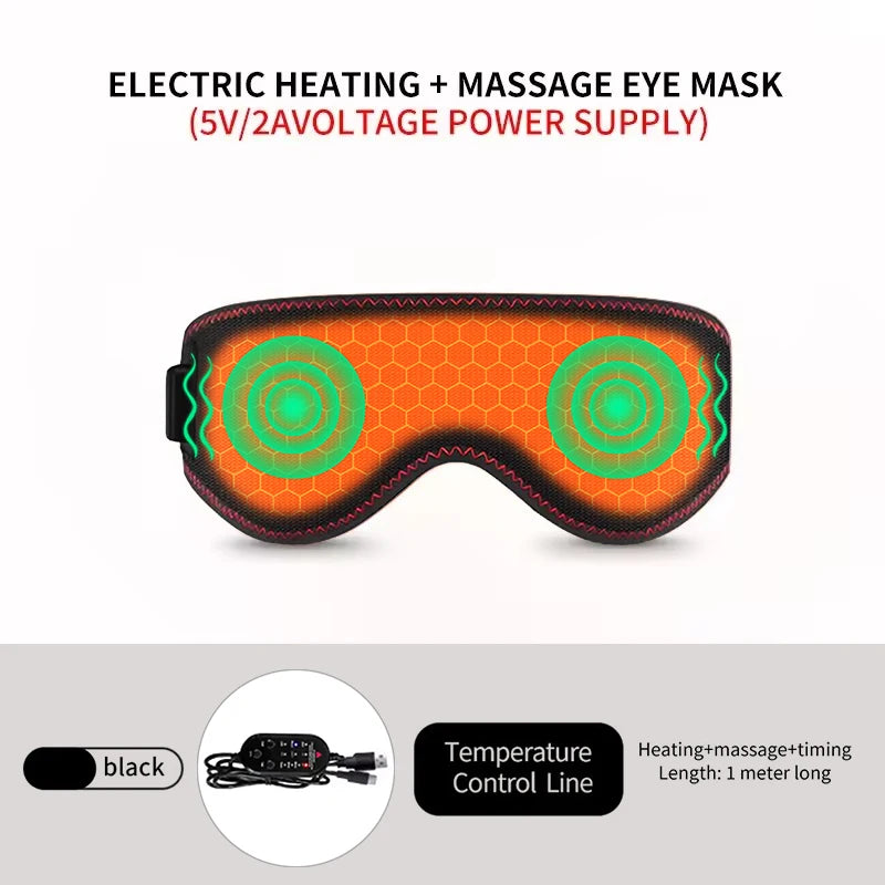 Heated Eye Mask, for Dry Eyes, and Dark Circles, 3 Heat Levels