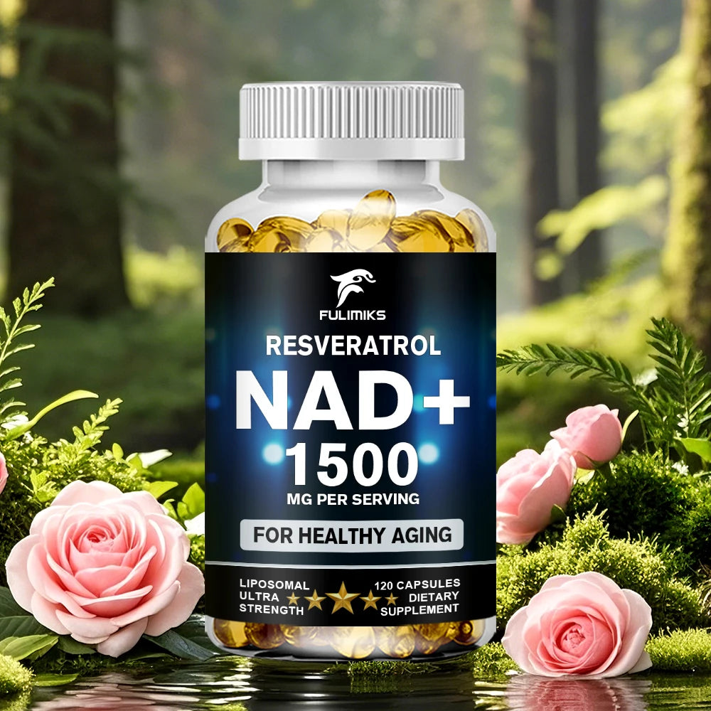NAD+ and Resveratrol Supplement, Help Support Cell Regeneration, Natural Energy, Focus and Memory