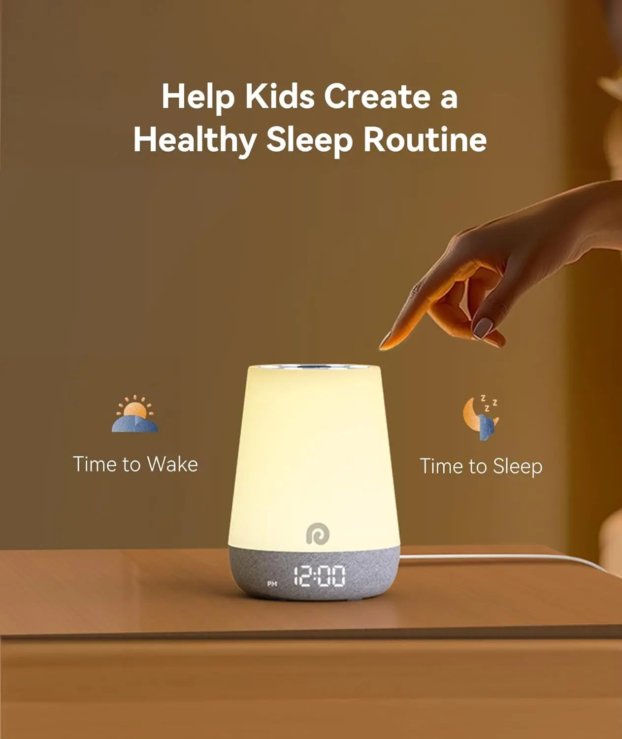 Sound Machine for Babies with Night Light, Alarm Clock, 34 Soothing Sounds, Sleep Trainer, App Control, White Noise