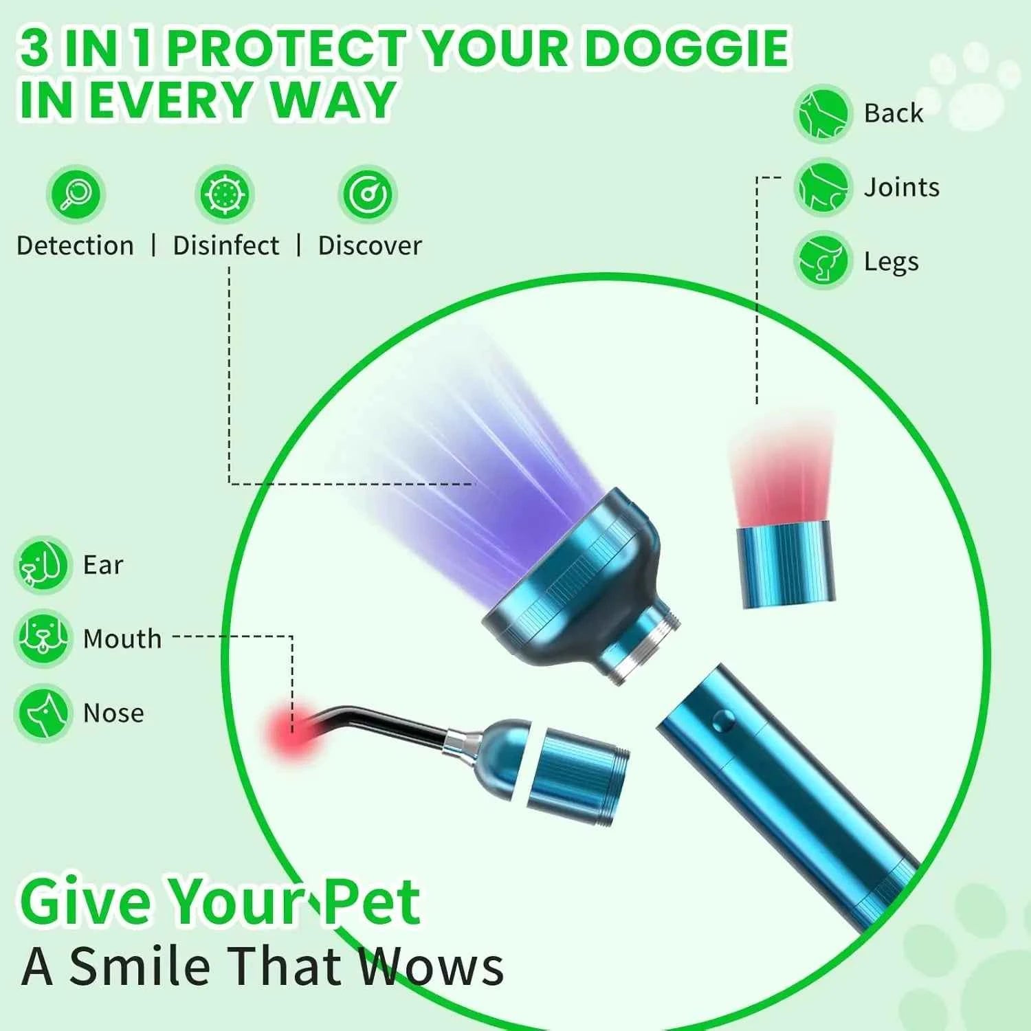 Red Light Therapy for Pets Ear, Inflammation, Joint Inflammation, Rhinitis & Skin Care