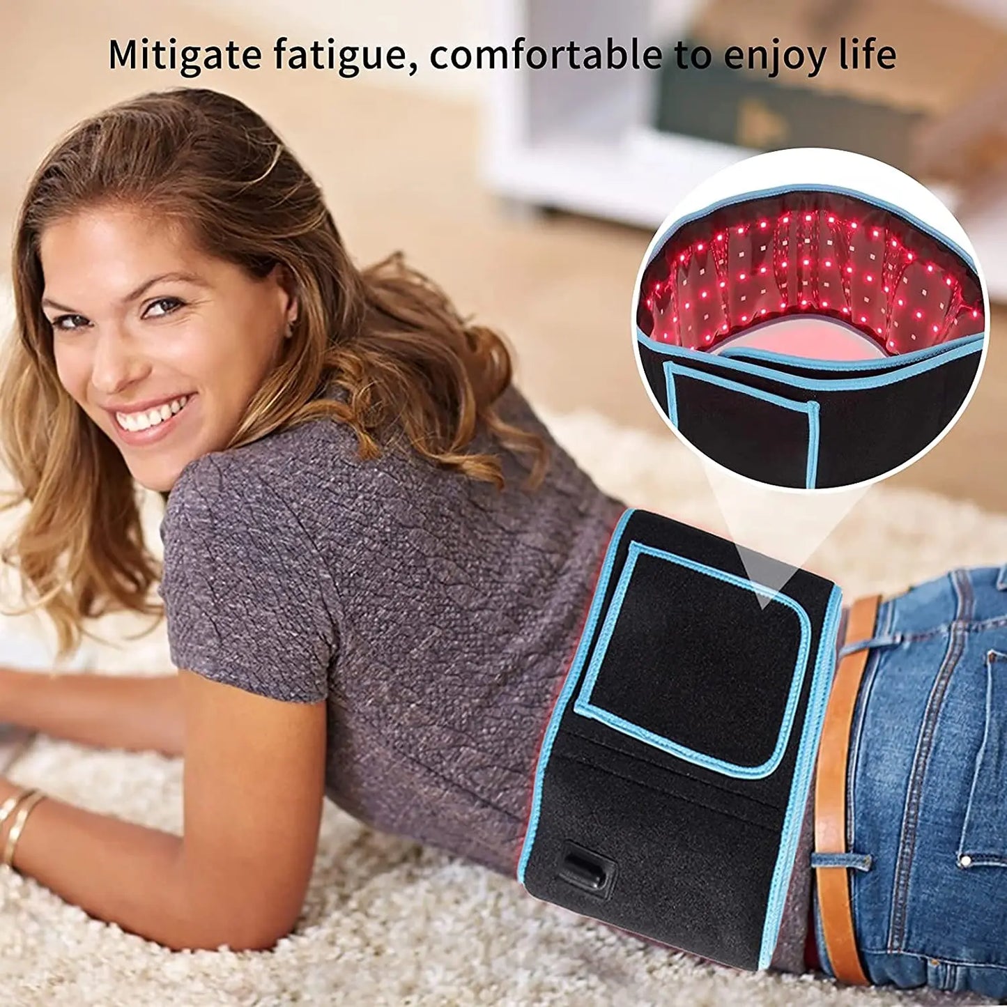 Red Light Therapy Belt, Burn Fat, Slimming Waist, Heat Pad, Full Body