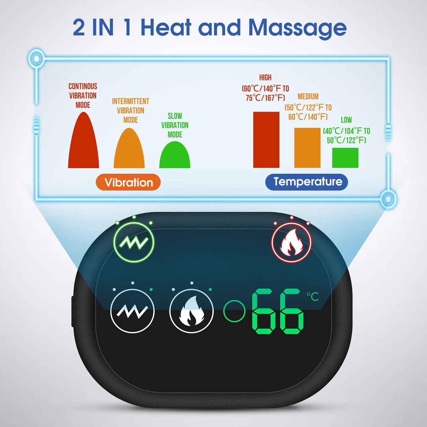 Electric Heating Shoulder Brace, LED Display, Vibration Shoulder Massage, Muscle Relaxation