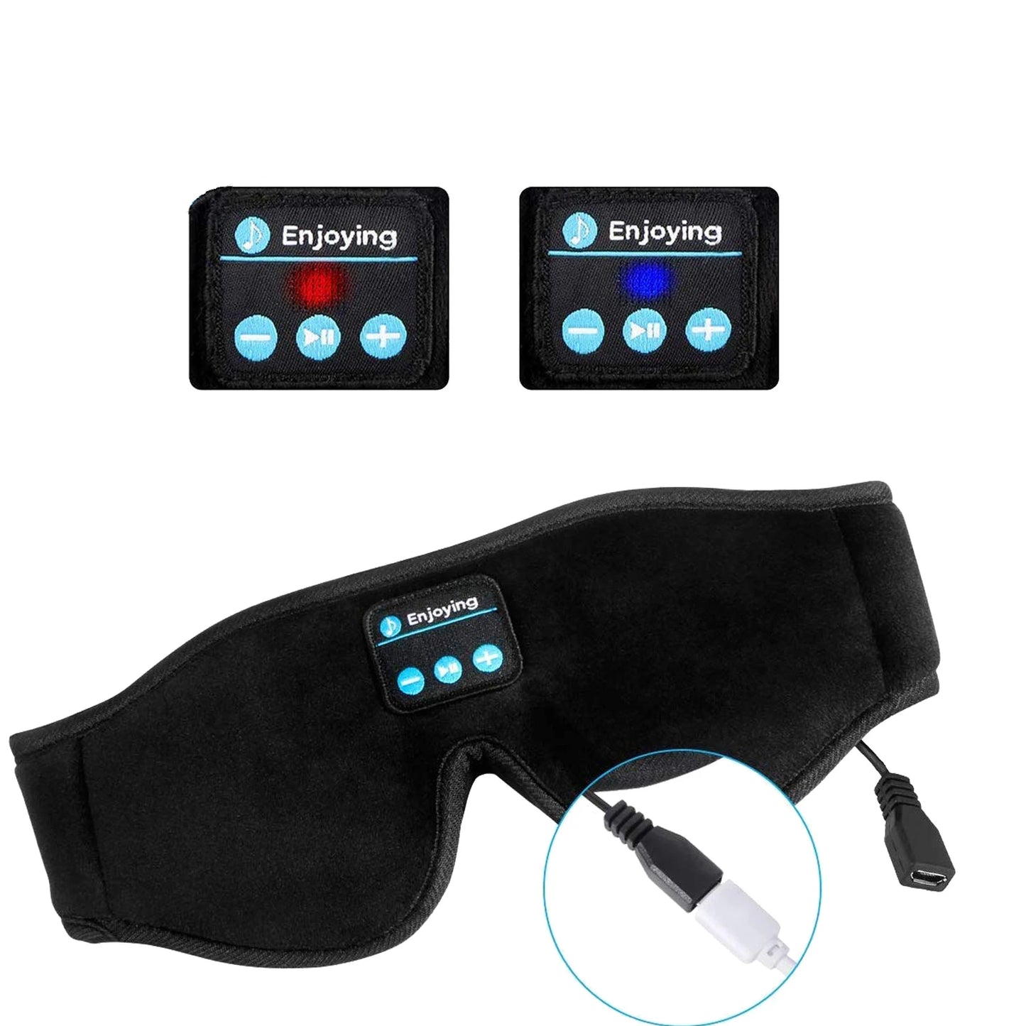3D wireless music headphone, breathable, smart eye mask, Bluetooth headset with mic for IOS/MAC