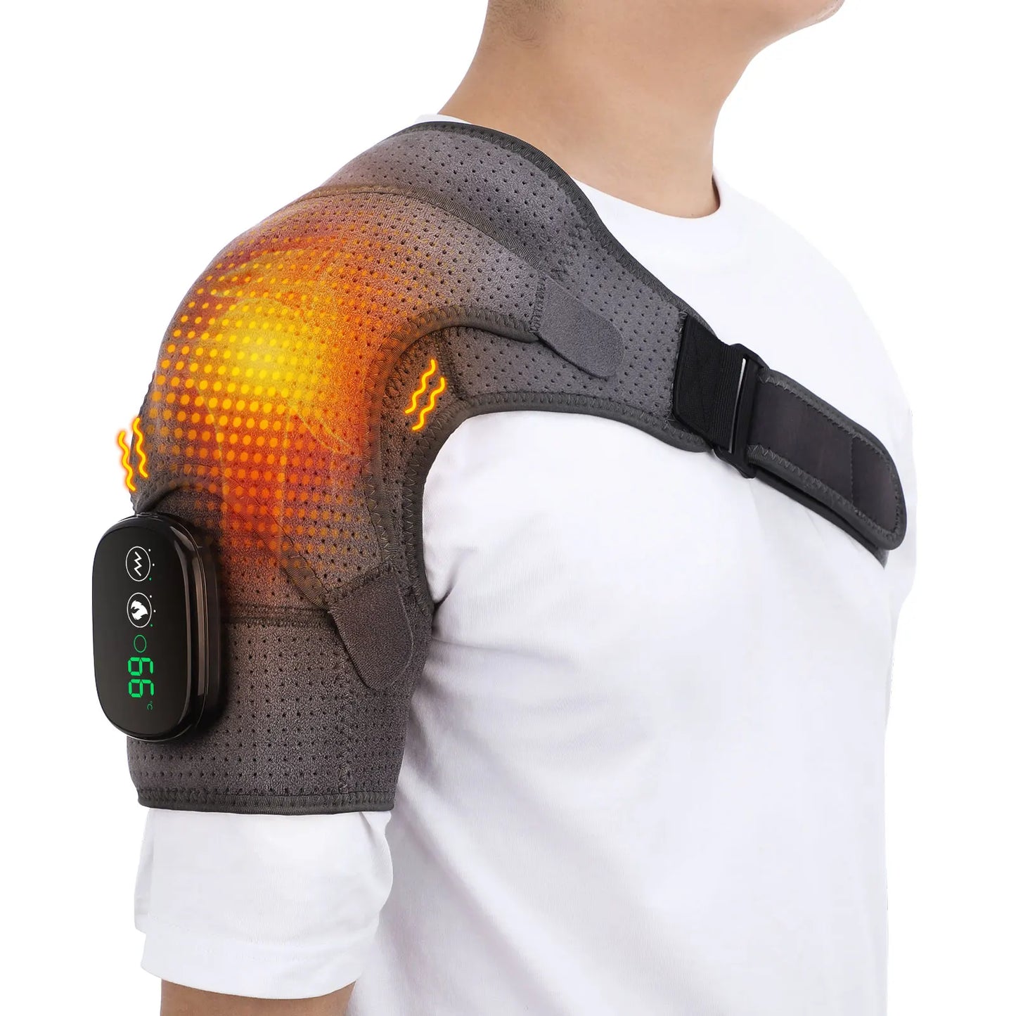 Electric Heating Shoulder Brace, LED Display, Vibration Shoulder Massage, Muscle Relaxation