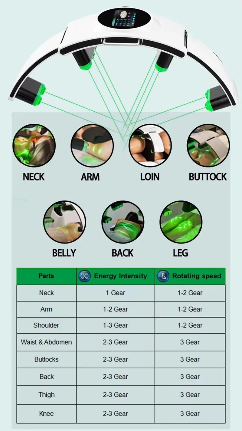 10D Maxlipo Master, Therapy Body Shaping Machine, with 532nm Green Light, & 635nm Red Light Fat Burning, Lifting Weight Loss Device