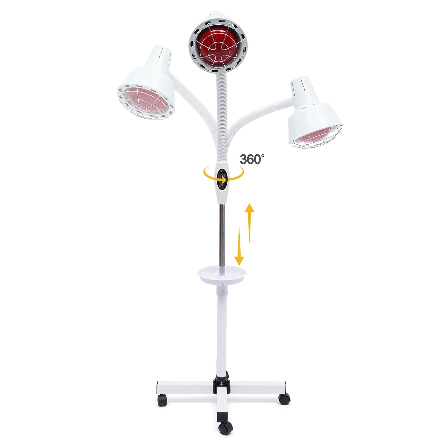 275W Infrared Heat Lamp, Near Red with Flexible Arm, Standing Lamp for Relieve Joint and Muscle Aches 110V