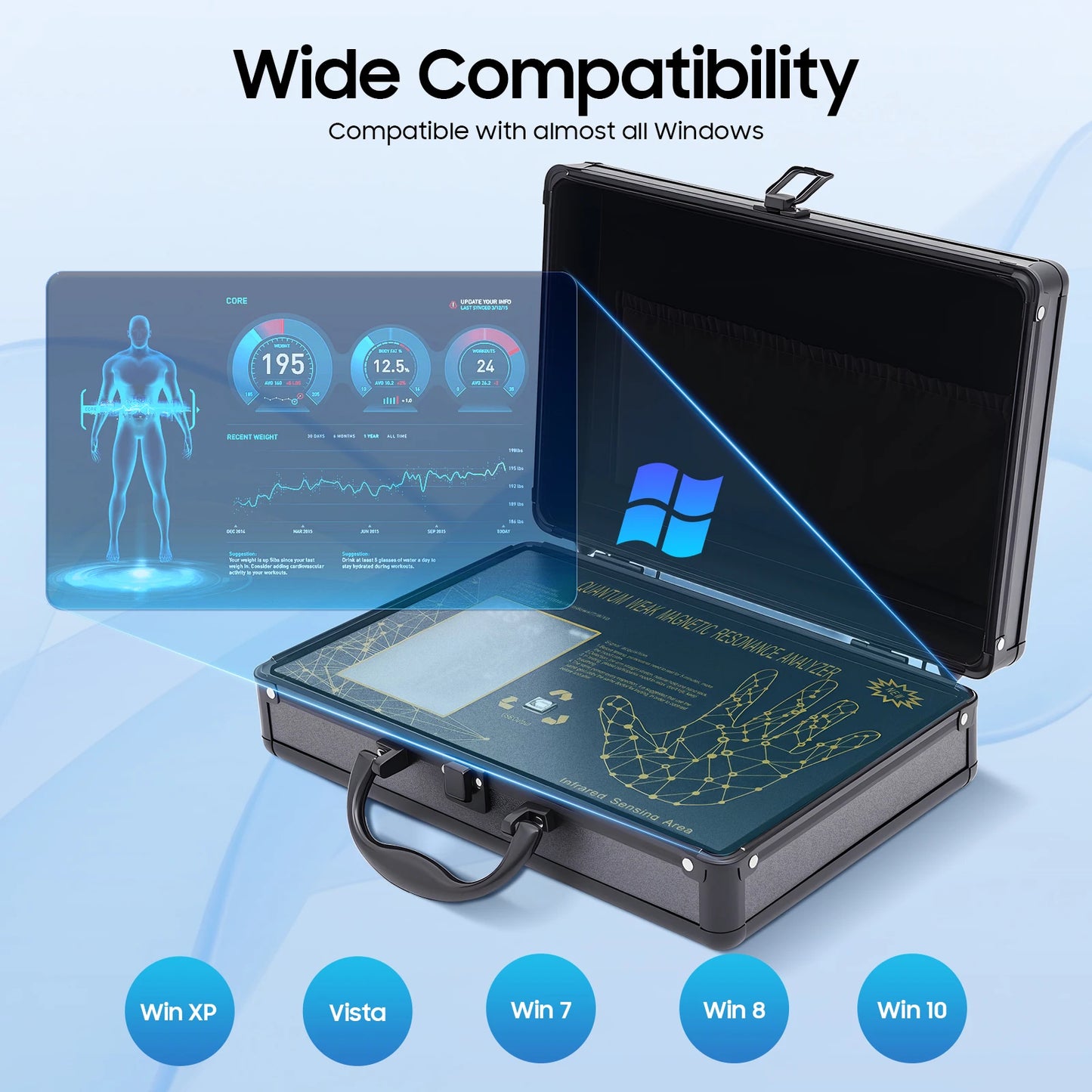 Hand Full Body Diagnostic Tester, Physiotherapy Instrument, Body Scanner, Analyzer Health Detector,