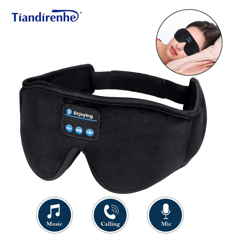 3D wireless music headphone, breathable, smart eye mask, Bluetooth headset with mic for IOS/MAC