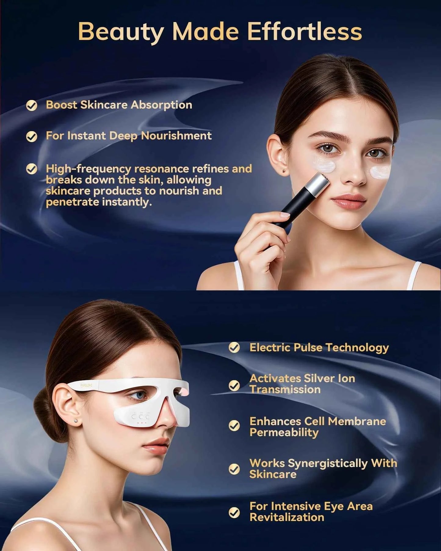 3D Eye Massager 630nm, Red Light Therapy Device, Treatment of Eye Bags & Dark Circles & Puffiness