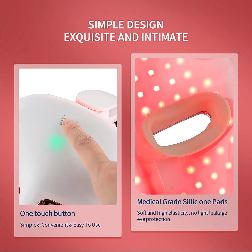 Face Beauty Mask 7 Colors , Light LED Mask , Photon Red Light, Facial Skin Care Repair, Skin Anti Aging, Wrinkle Skin Tightening