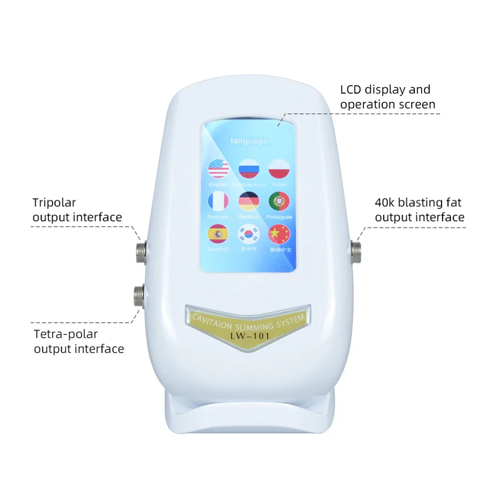 Beauty Body Slimming Massager, Cavitation Machine, Multi-Functional Device, Face Body Tightening, Lifting Spa Skincare Tool