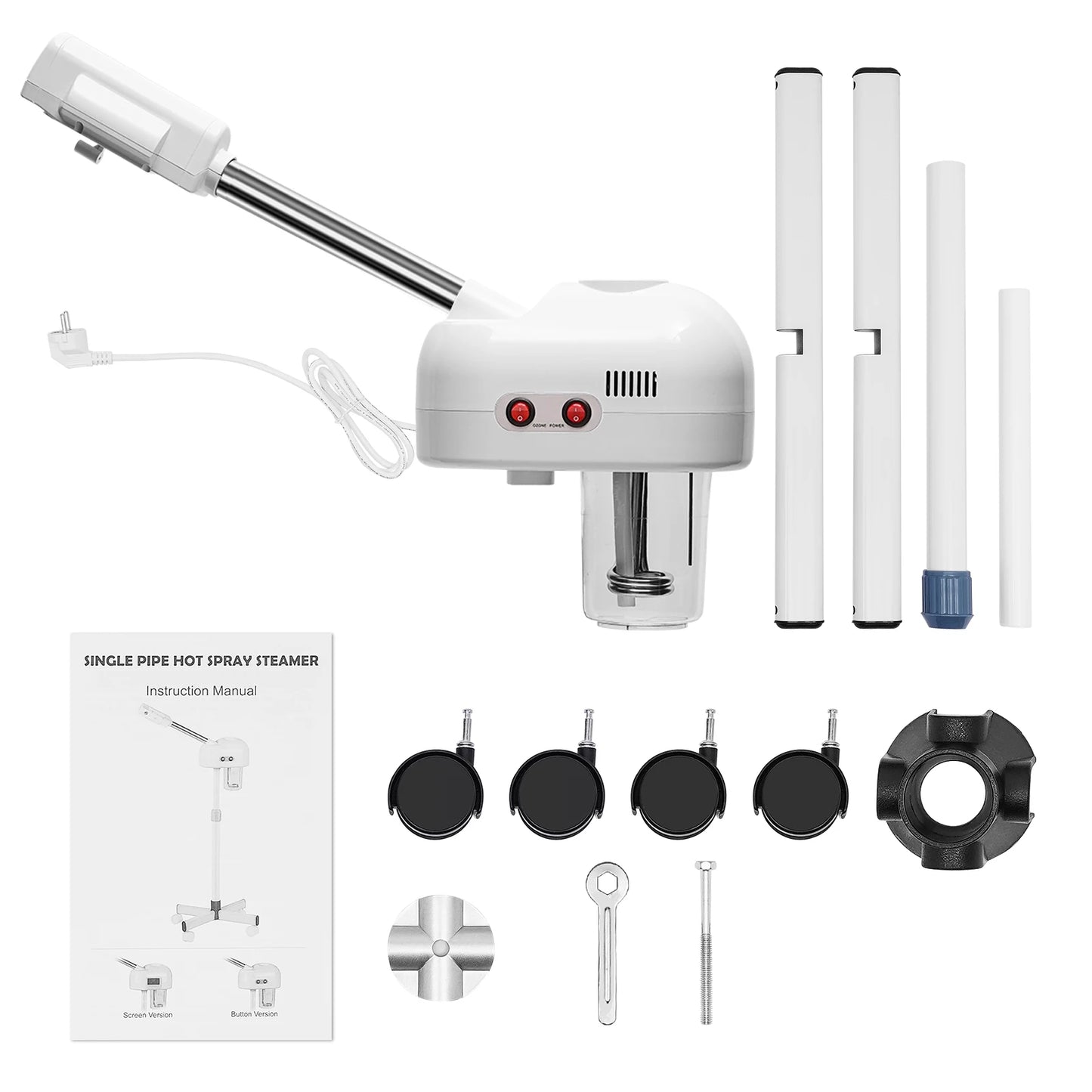 Facial Steamer, Height Adjustable Sprayer, 360° Rotatable, Movable Skin Care Equipment