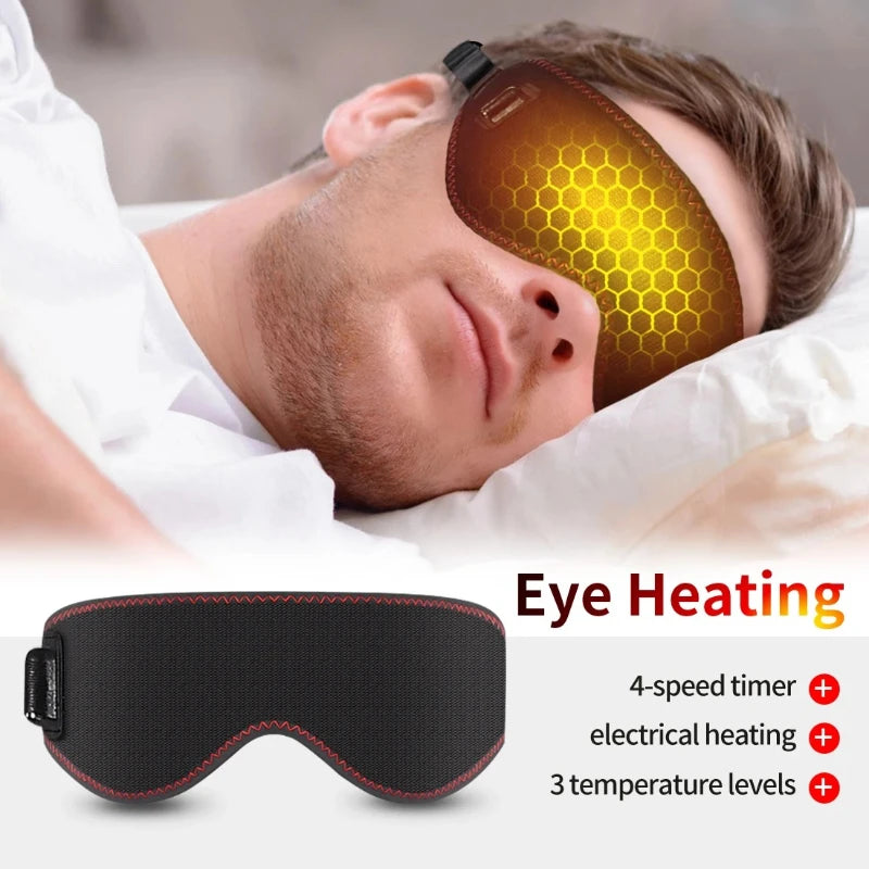 Heated Eye Mask, for Dry Eyes, and Dark Circles, 3 Heat Levels