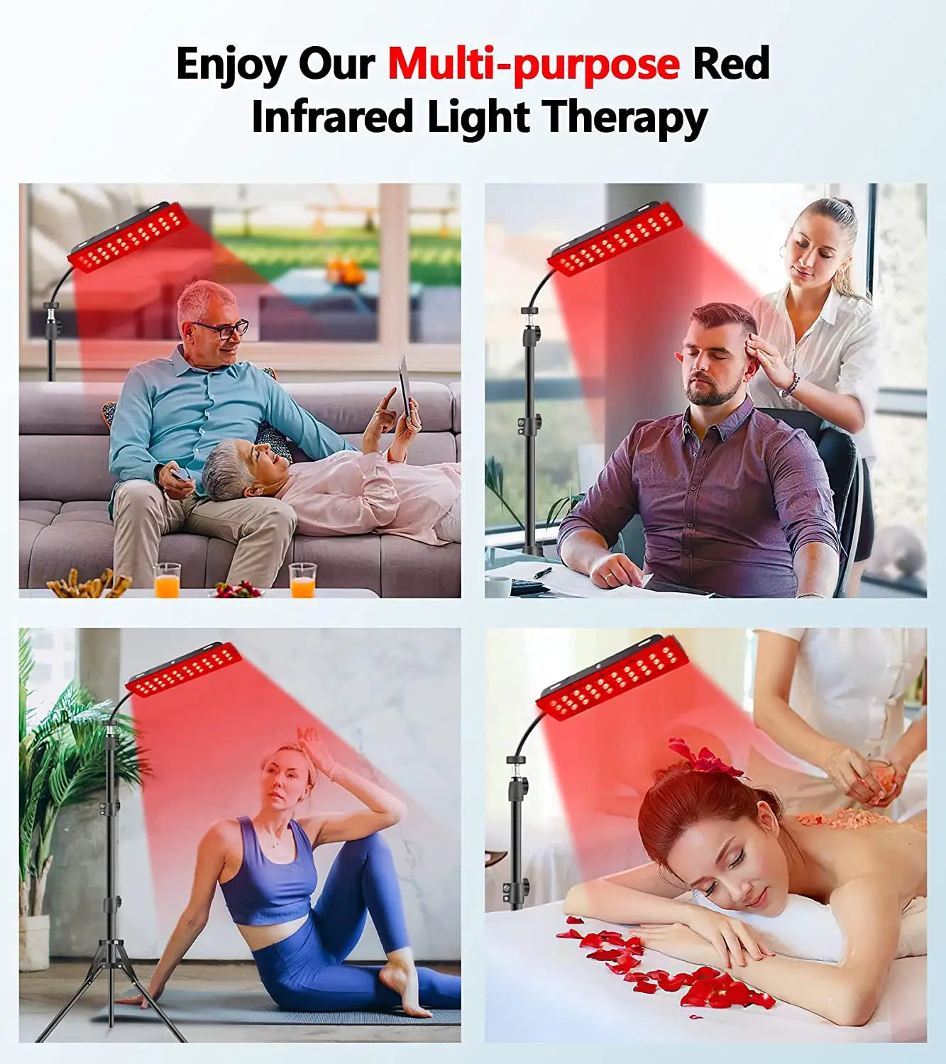 Red Light Therapy Lamp For Full Body, Stress Relief Daily Skin Care 660nm 850nm