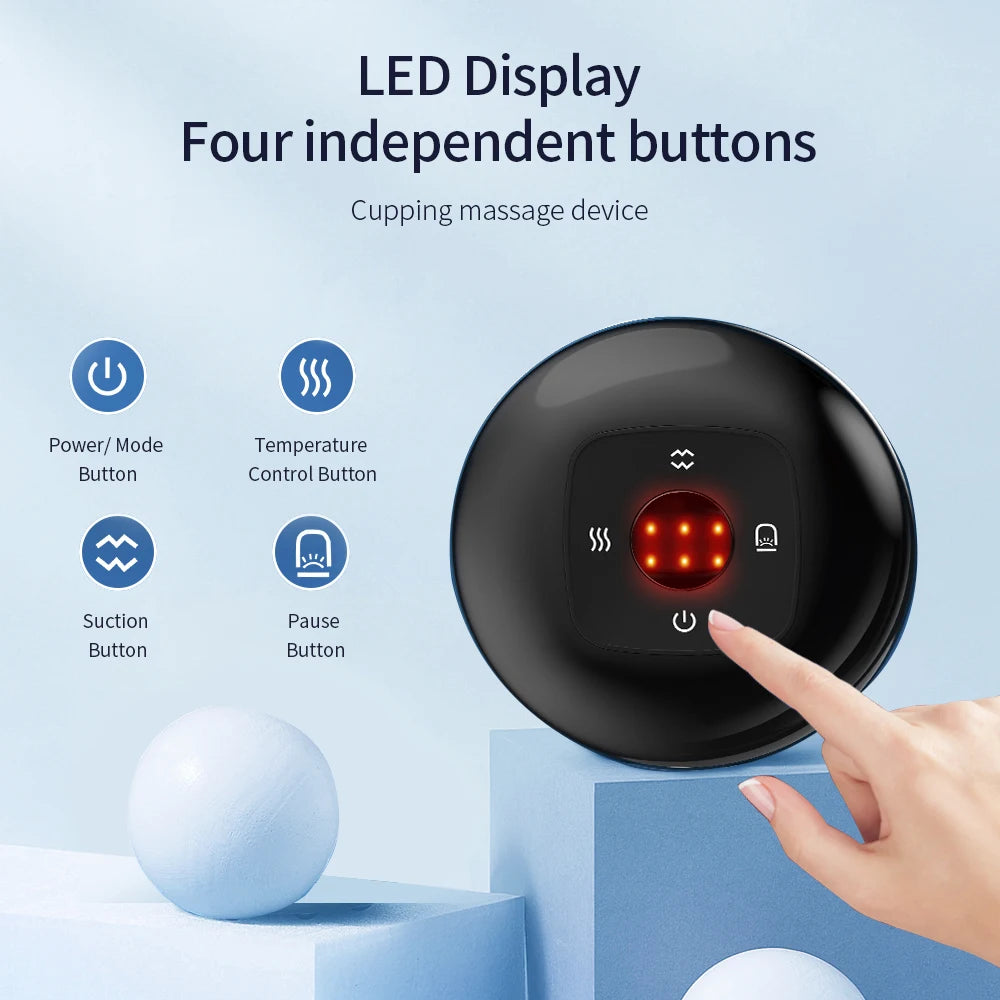 Intelligent Vacuum Cupping Massage, Electric Heating, Physical Fatigue Relieve Health Guasha Cans