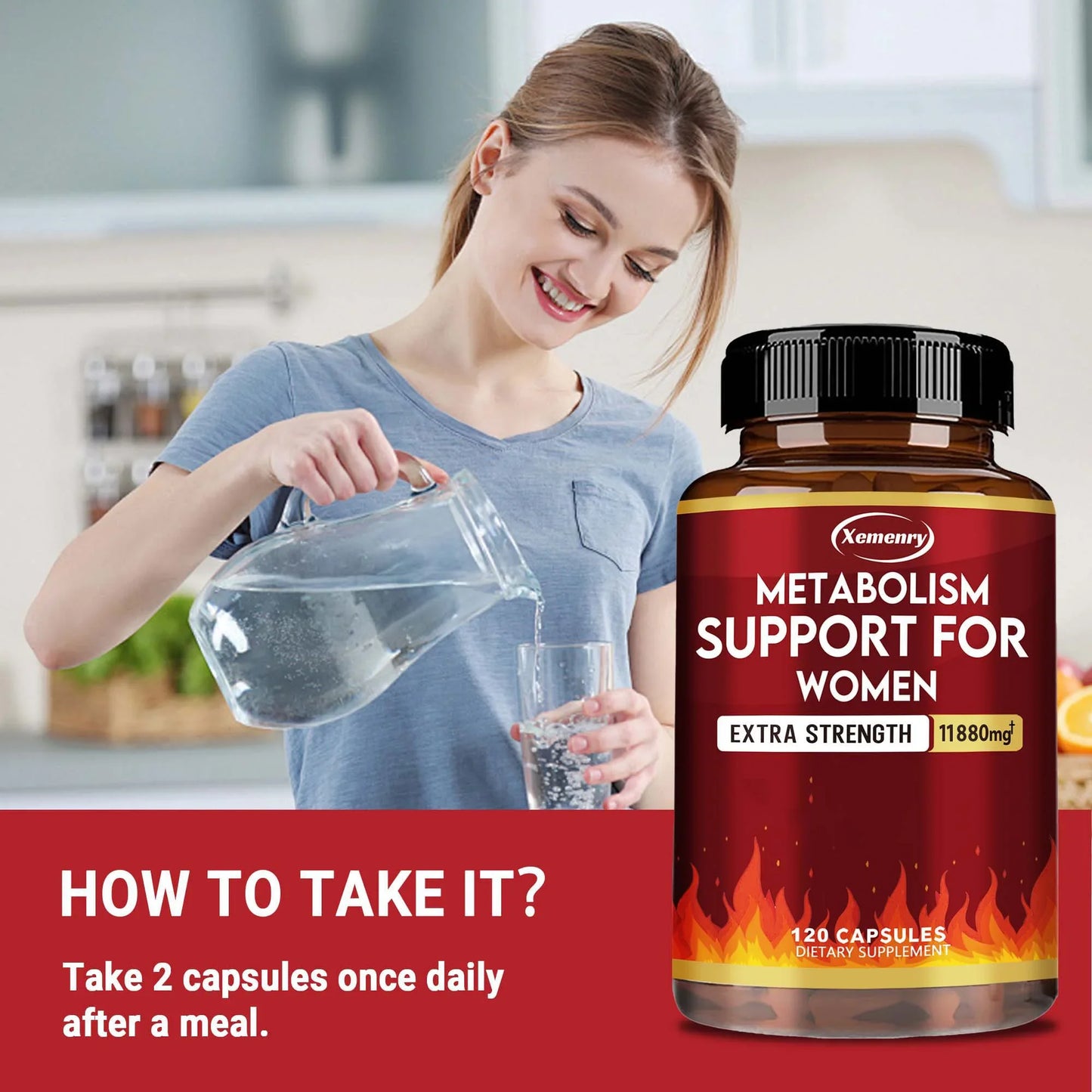 Fat Burner Metabolism Support for Women - Promote Fat Metabolism, Reduce Abdominal Fat, Suppress Appetite