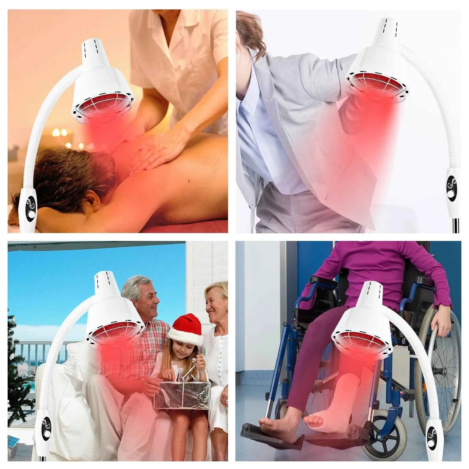 Infrared Heat Lamp, 275W Therapy Lamp for Body or Pain Relief, Therapeutic Lamp for Home