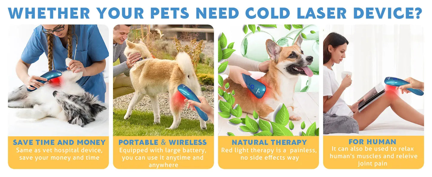 KTS Laser Therapy for Dogs, Veterinary Equipment for Joint Muscle Pain Relief&Inflammation