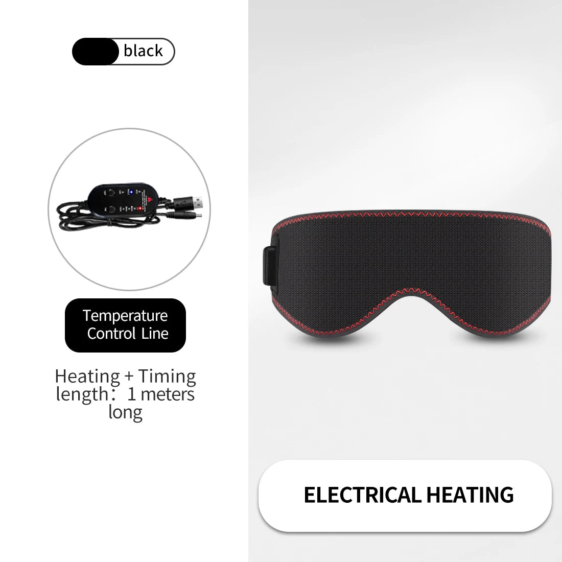 Heated Eye Mask, for Dry Eyes, and Dark Circles, 3 Heat Levels