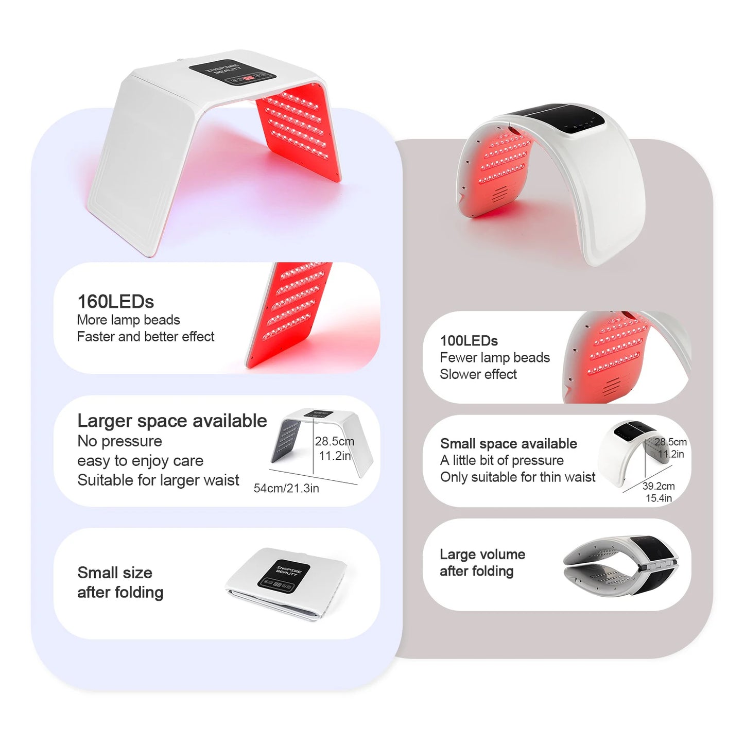 7 Colors LED Photon Machine, Foldable, Skin Rejuvenation Light Facial