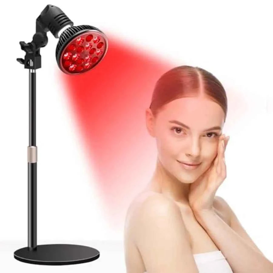 Red Light Therapy Lamp with 16.5 inch Adjustable Stand, 660nm and 850nm, Near Infrared Light Combo, for Face and Body