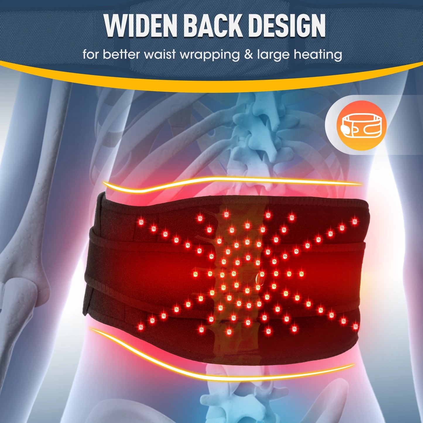 Infrared Heating Waist Massager, Electric Belt Vibration,