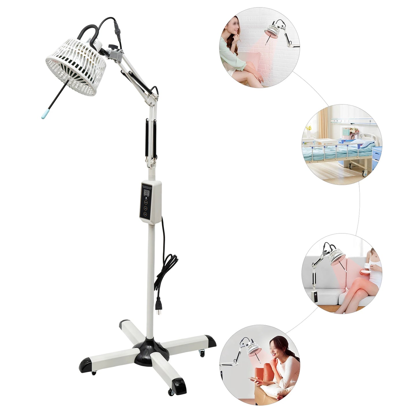 300W Infrared Heat therapy Lamp,  220V/110V with Base for Homes, Spas and Beauty Salons