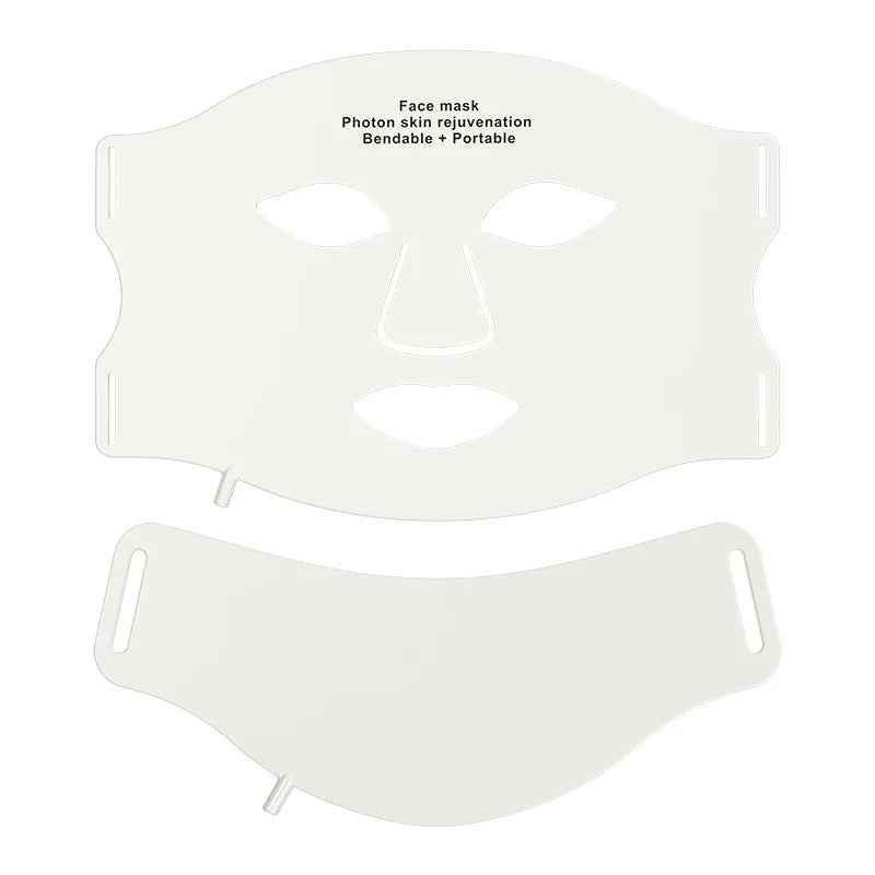LED Face Mask/Neck Wireless, Portable Red Light Therapy for Anti-Aging, Wrinkles, Skin Rejuvenation,