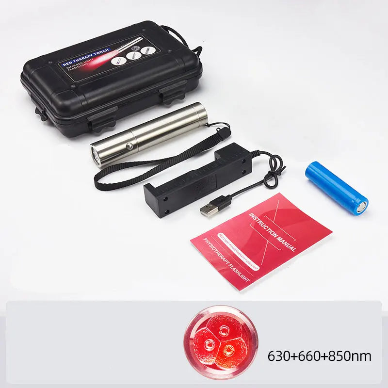 Mini therapy Device Pen, Red Light Phototherapy, Therapy Wavelength, Handheld Physiotherapy Torch Pain Relief.