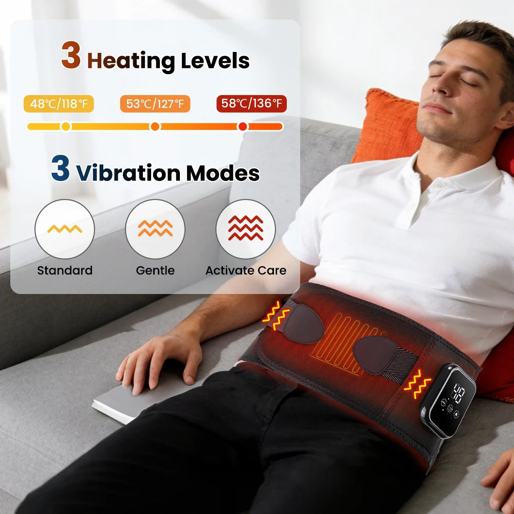 Infrared Heating Waist Massager, Electric Belt Vibration,