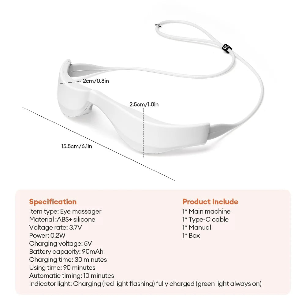3D Eyes Relax Massager, Red Light, Fine Line Relax Massager for Dark Circles