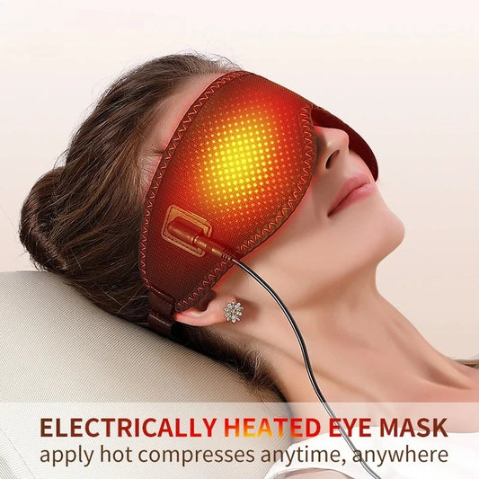 Heated Eye Mask, for Dry Eyes, and Dark Circles, 3 Heat Levels