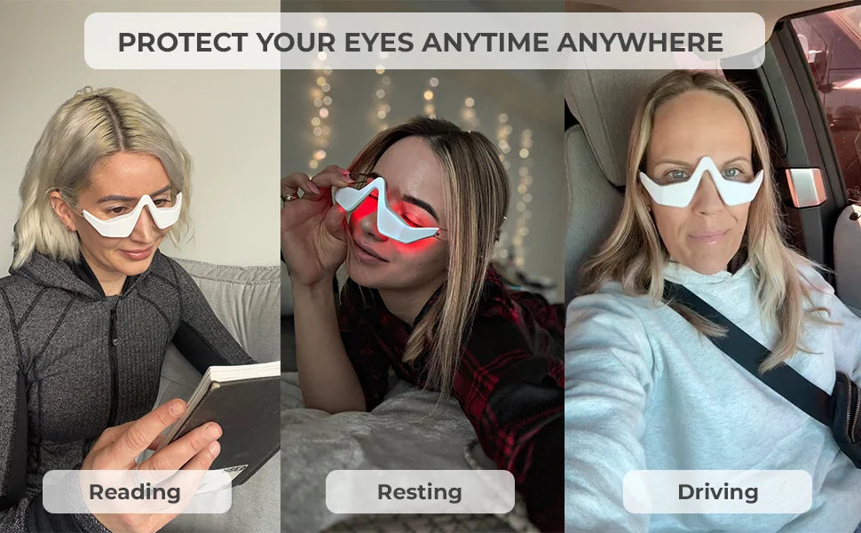 Revital Eyes by BOTANIQUE PARIS – Red Light Therapy Glasses – Under Eye Device for Dark Circles