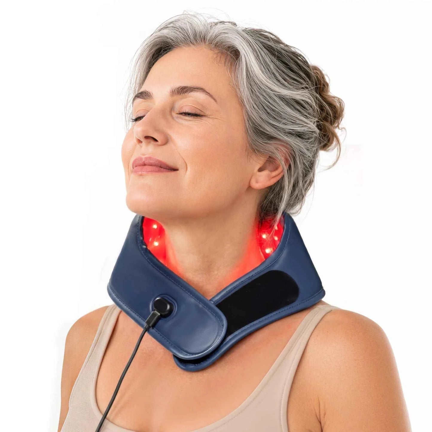 Portable Neck Pain Relief Device – 147 LED Red & Near-Infrared Light , 10Hz/40Hz Pulse Technology, 3000m Ah Battery