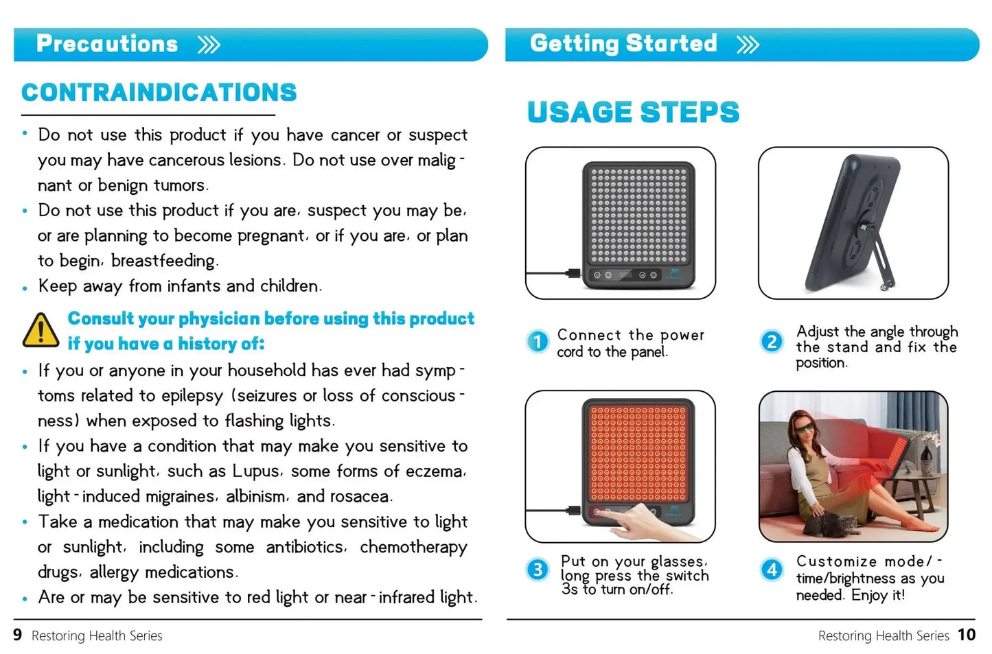 Red Light Panel Device, 660nm850nm, Lamp for Anti-Aging Pain Relief