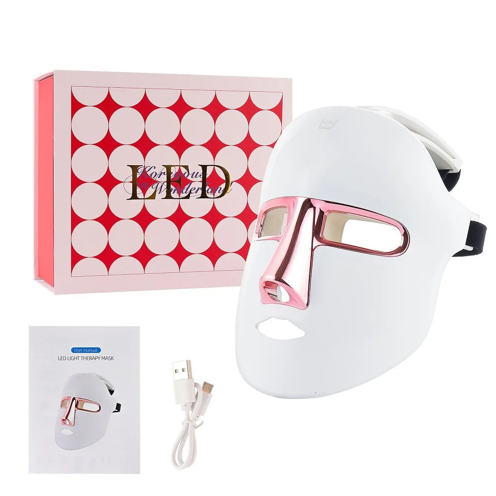 Face Beauty Mask 7 Colors , Light LED Mask , Photon Red Light, Facial Skin Care Repair, Skin Anti Aging, Wrinkle Skin Tightening