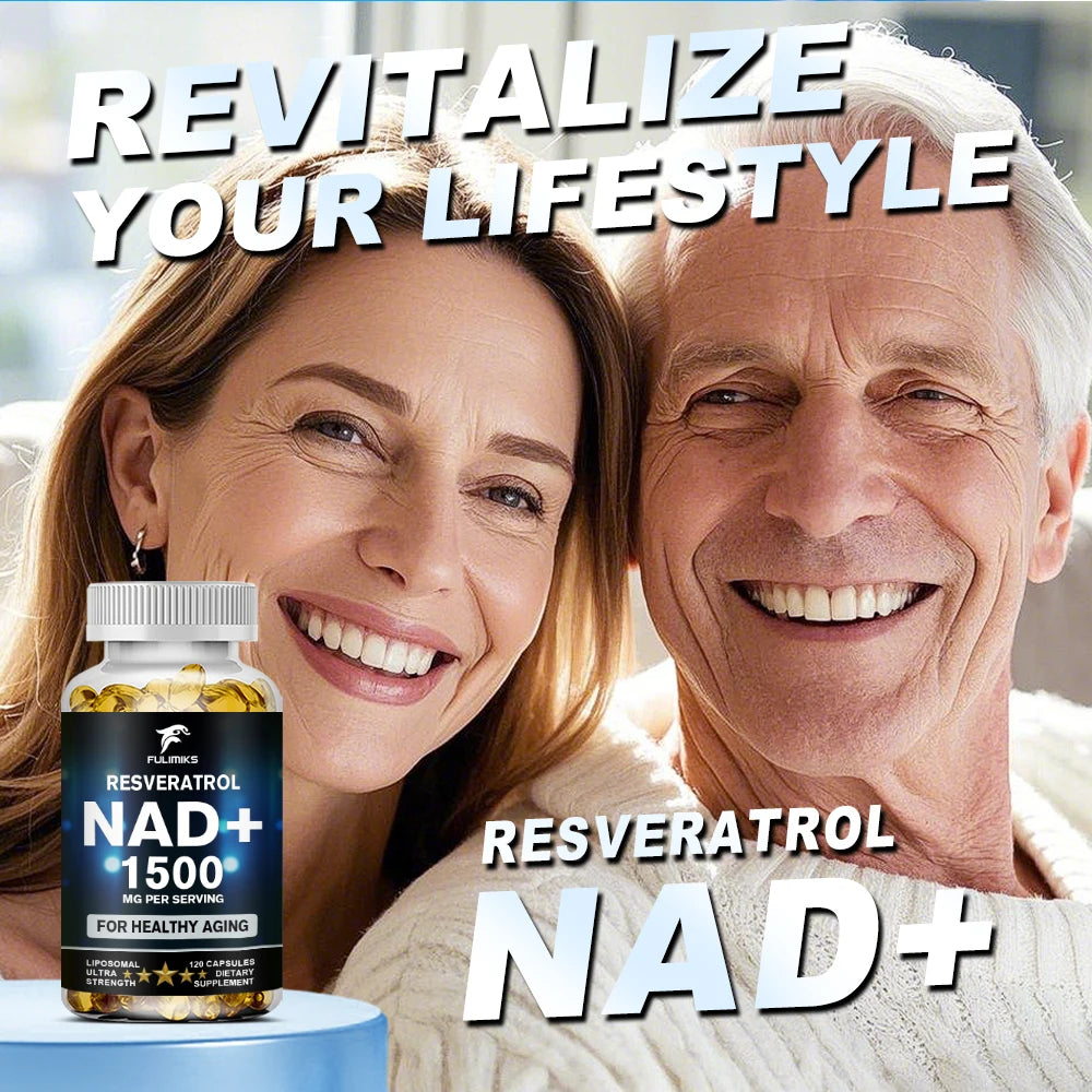 NAD+ and Resveratrol Supplement, Help Support Cell Regeneration, Natural Energy, Focus and Memory
