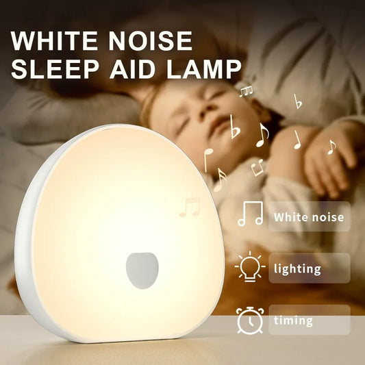Sleep White Noise Machine, Touchable, LED Night Light, Relaxing Audio & Sleep Lamp