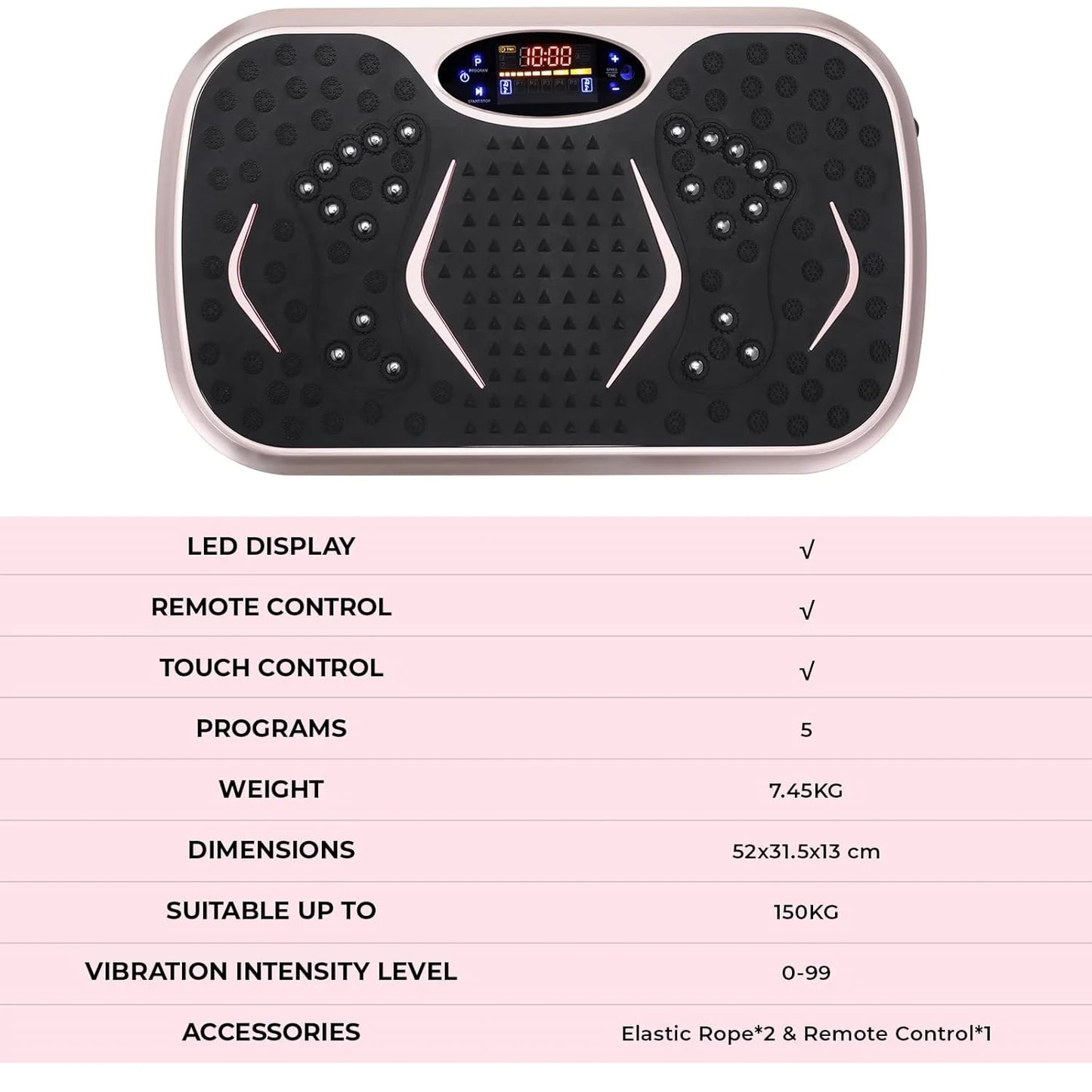 Vibration Plate, Fitness Vibration Board for Home, Full Body Exercise Machine, Fat Burning & Body Shaper