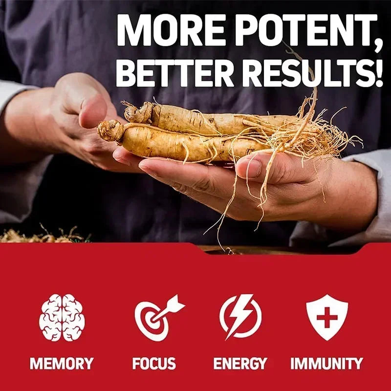 Ginseng Supplement - Enhances Endurance,Strength and Mood Balance Strong for Energy, Stamina and Focus