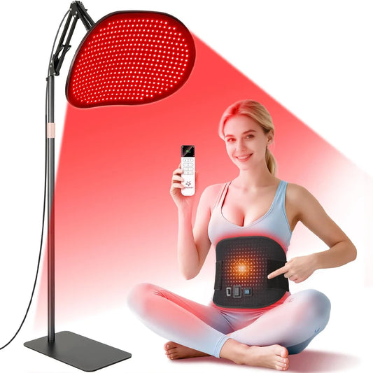 Red Light Therapy Bracket Light Mat 2-in-1 Relieve Muscle Pain For Full Body