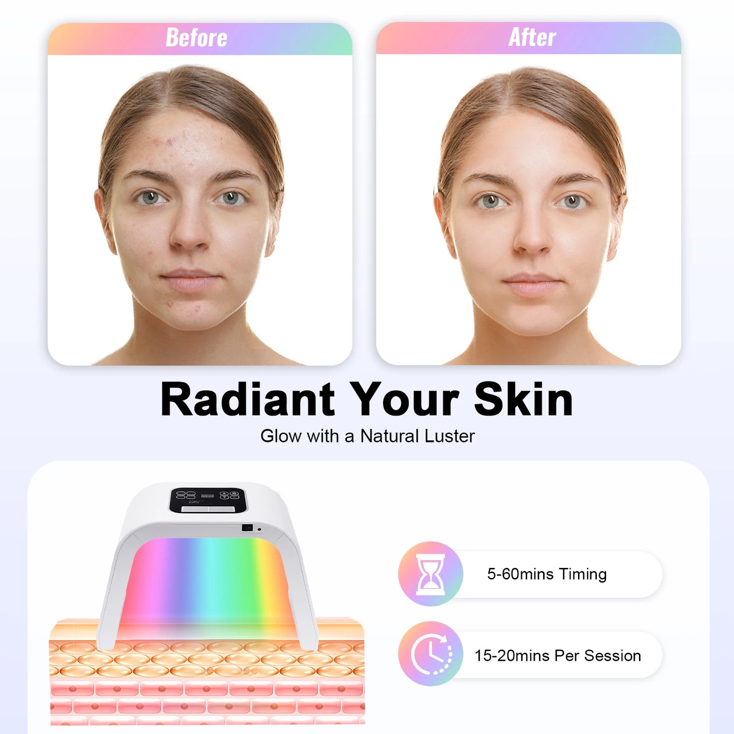 Light Therapy for Face, Professional for SPA, AC100V-240V