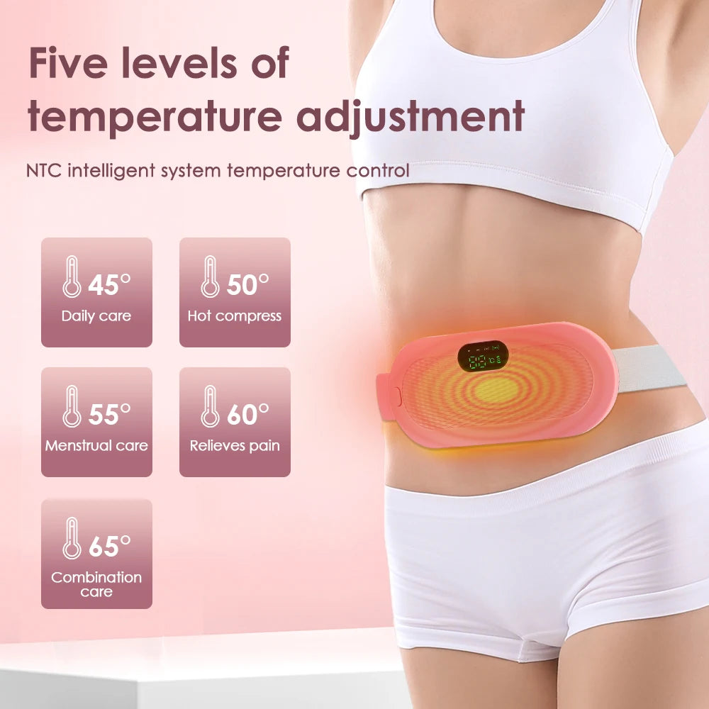 Menstrual Period Pain Relief Device, 5-Level Heating Pad, Electric Massager, Women