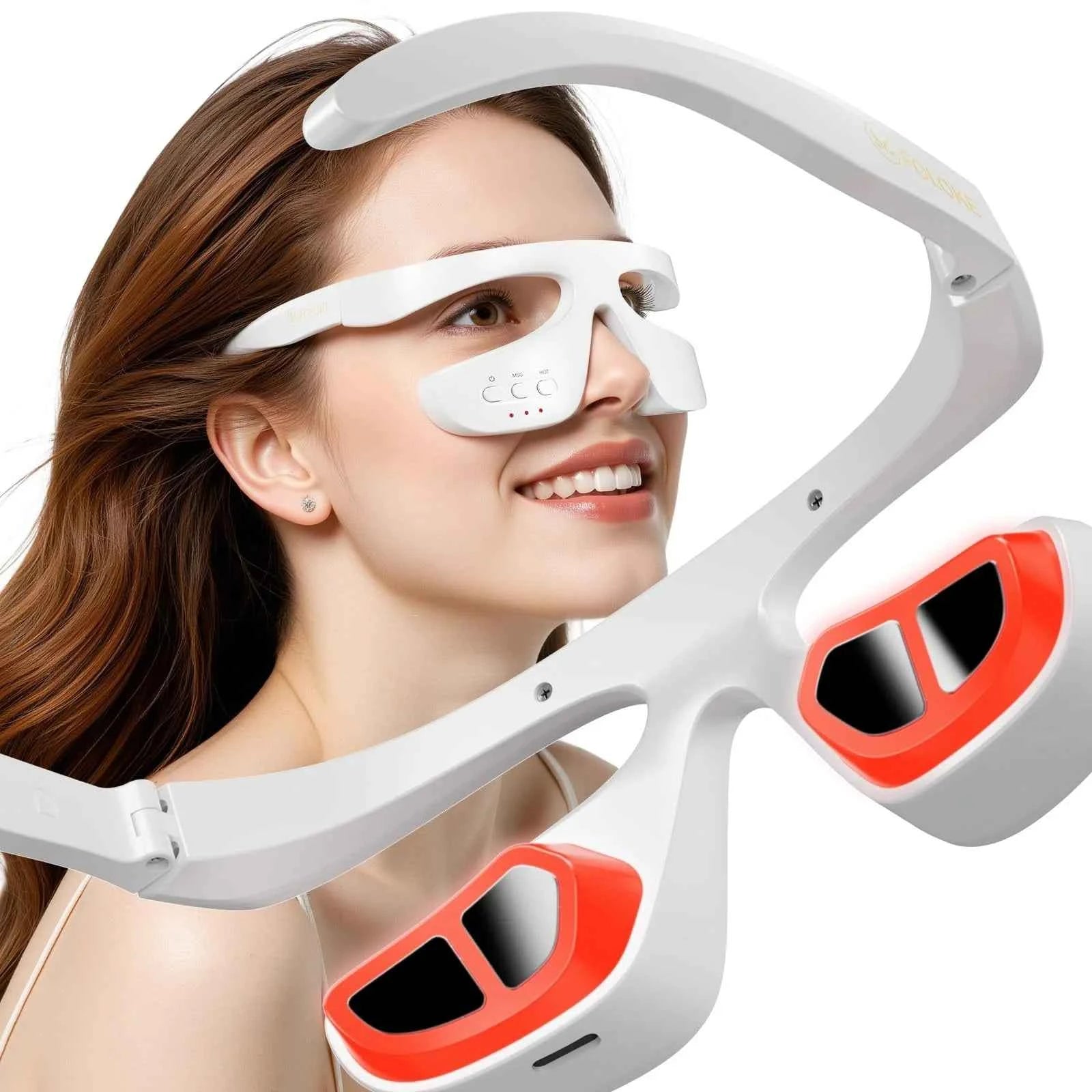 3D Eye Massager 630nm, Red Light Therapy Device, Treatment of Eye Bags & Dark Circles & Puffiness