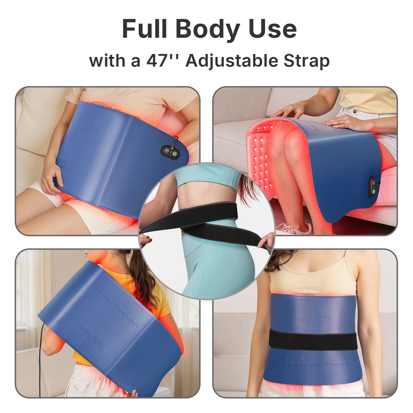 Large Red Light Therapy for Body, 264 Triple-Chip, 660nm & 850nm Red Light Therapy Mat 30'' x 12'' for Full Body