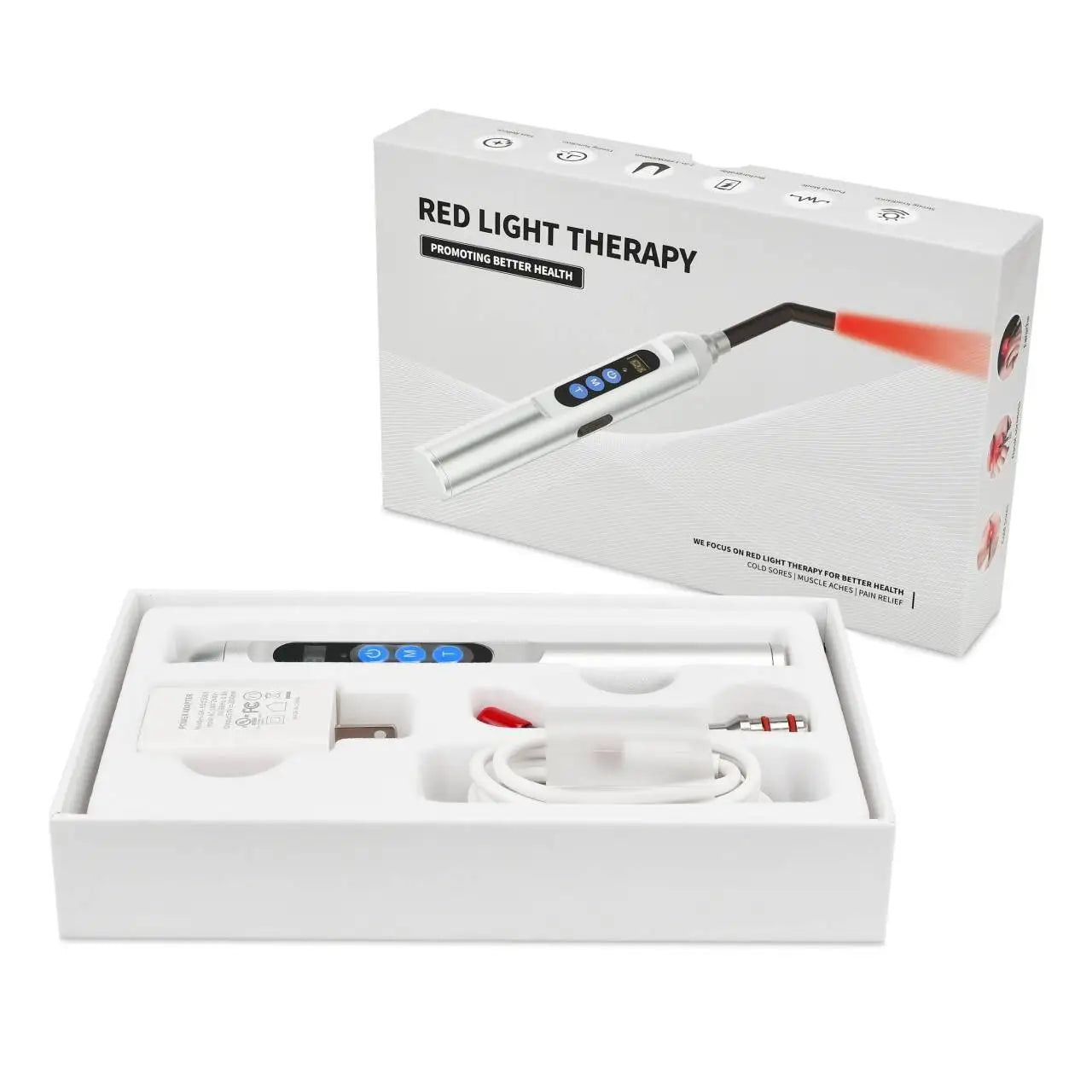 Therapy Cold Sore Wand, Device For Mouth Sores Treatment, LED Light Therapy Machine Skin Care