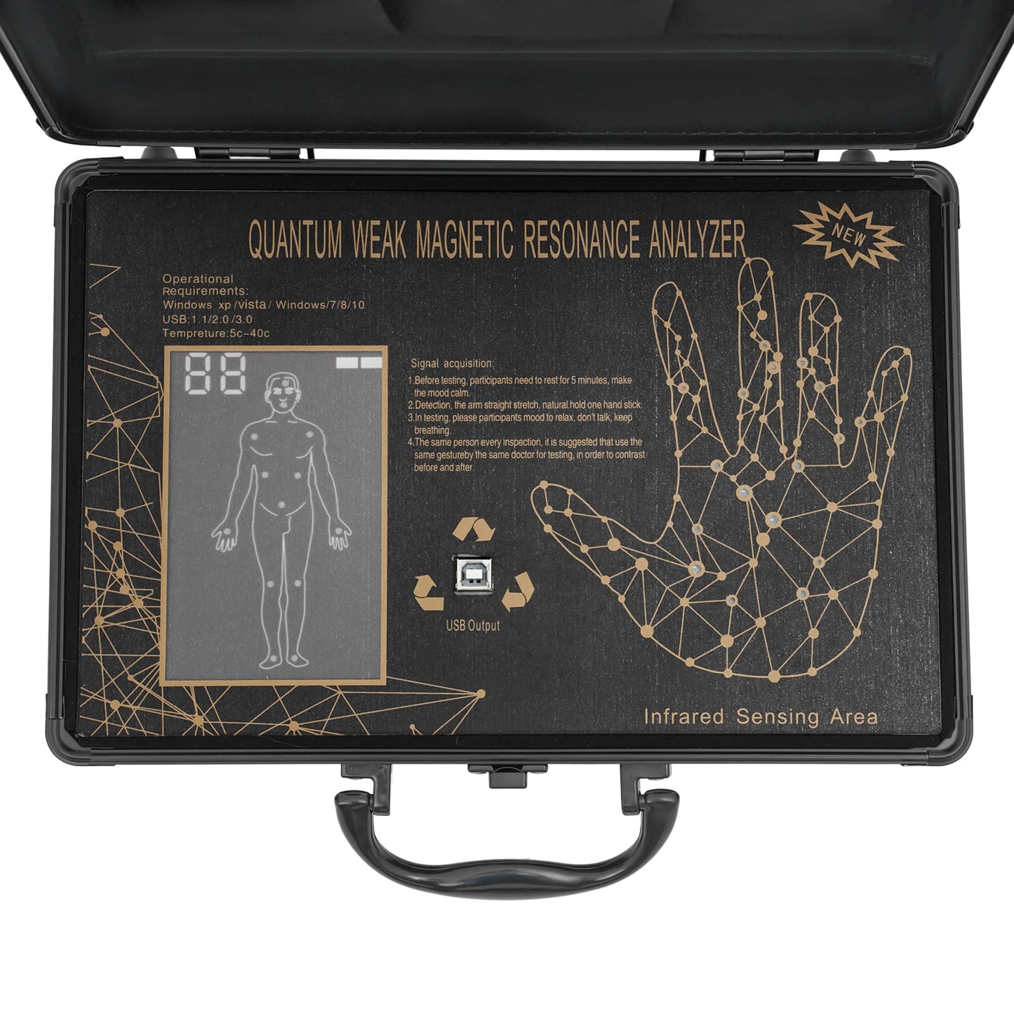 Hand Full Body Diagnostic Tester, Physiotherapy Instrument, Body Scanner, Analyzer Health Detector,