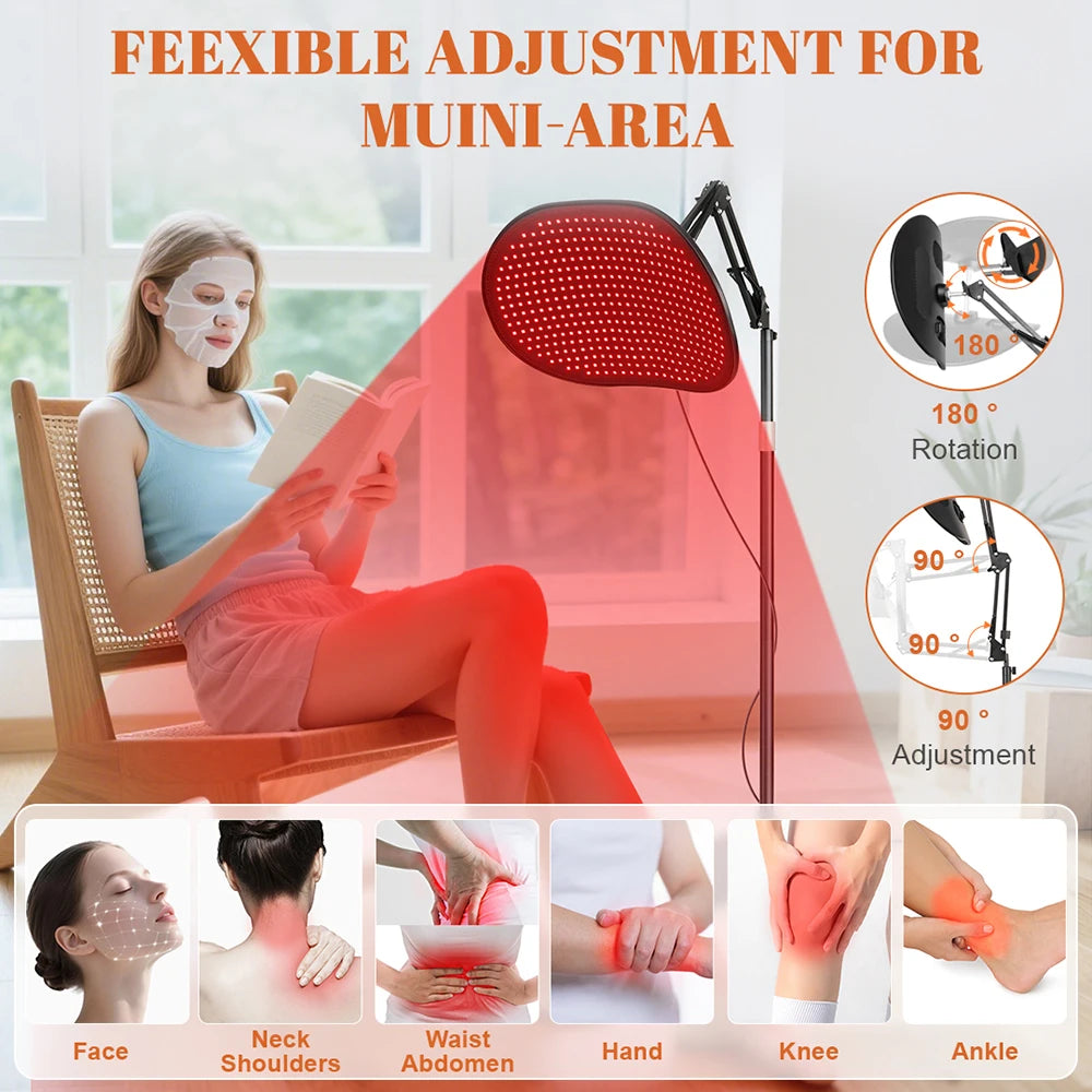 Red Light Therapy Bracket Light Mat 2-in-1 Relieve Muscle Pain For Full Body