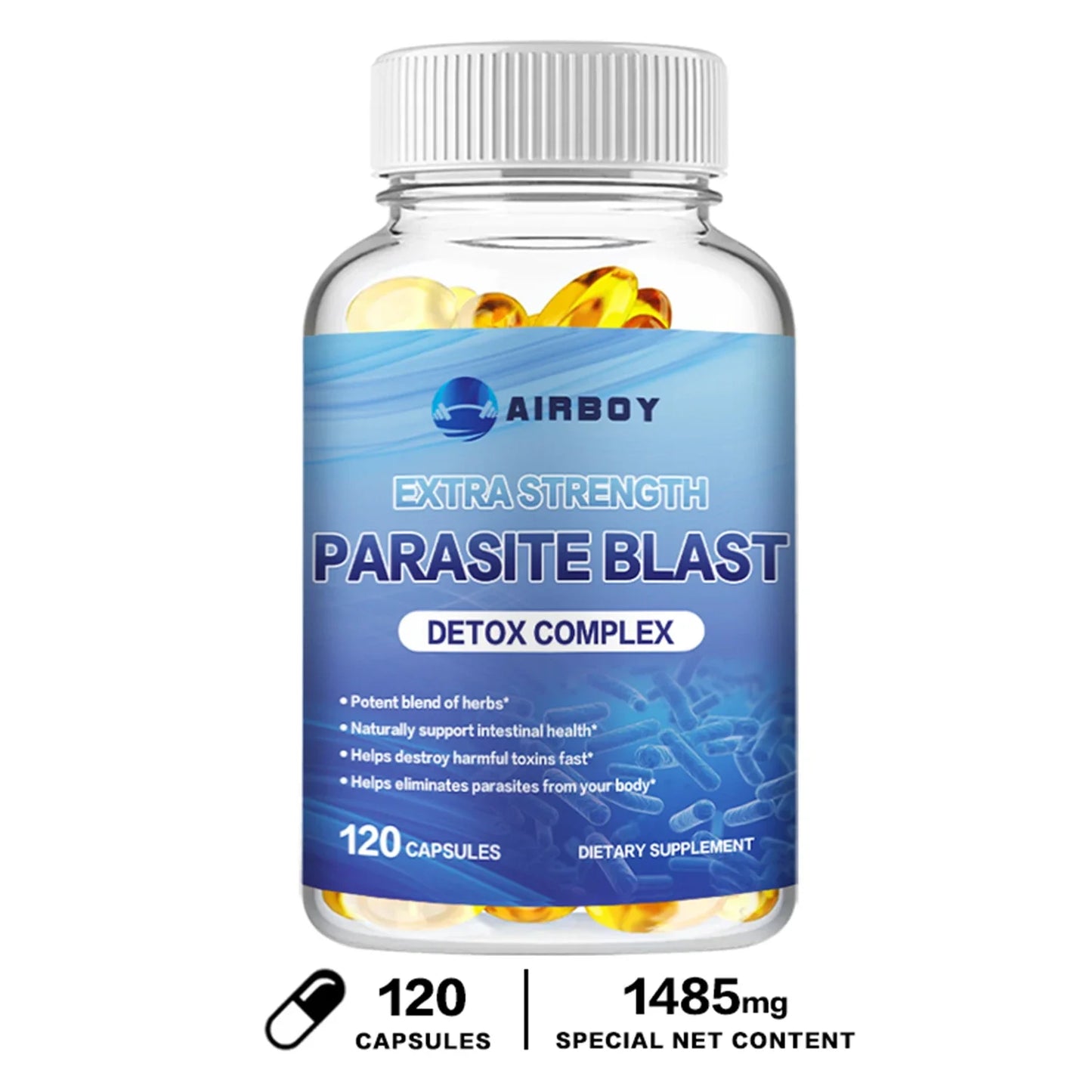 Parasite Blast - with Cranberry, Garlic Extract, Black Walnut Hull, Wormwood, Premium Formula - 120 Capsules